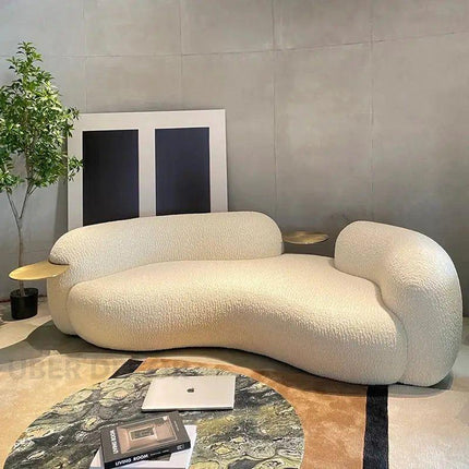 SkyHaven Cloud Lounge Sofa - Ultra-Soft Curved Couch for Minimalist Living Rooms