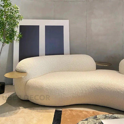 SkyHaven Cloud Lounge Sofa - Ultra-Soft Curved Couch for Minimalist Living Rooms