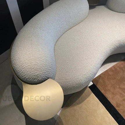 SkyHaven Cloud Lounge Sofa - Ultra-Soft Curved Couch for Minimalist Living Rooms