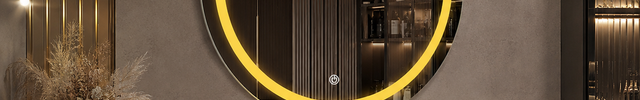 Illumina circle round led mirror- front-lit or backlit touch button frameless bathroom vanity mirror