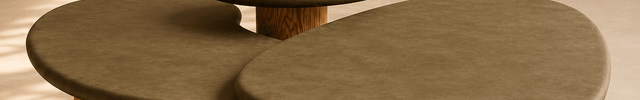 Kama Wabi-Sabi Multi-Tier Japandi Coffee Table – Organic Freeform Solid Wood Center Table for Living Room