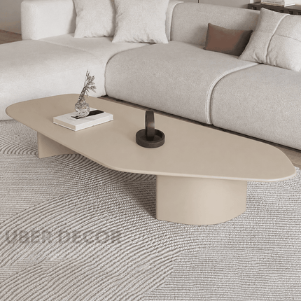 Volga Noir Modern Irregular Wooden Coffee Table for Living Rooms Hotels and Apartments