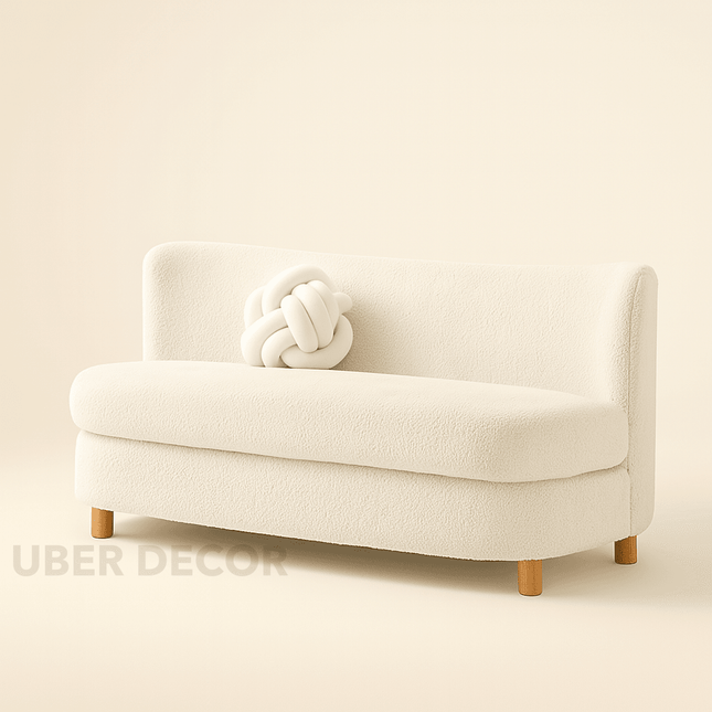 Ayami 63" 2-Seater Curved Couch – Customisable Contemporary Minimalist Sofa for Living Room