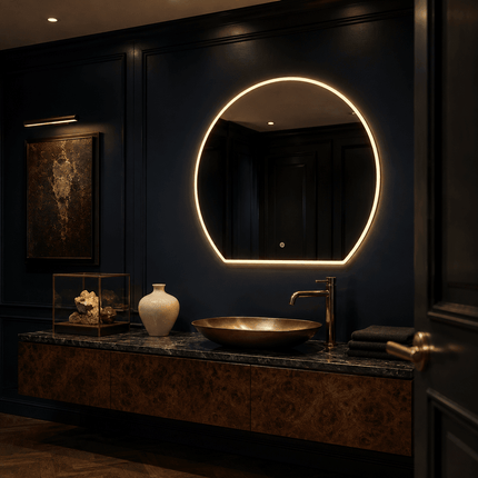 Daisy Round LED Vanity Mirror – Frameless Wall Hanging Mirror with Front Lit or Back Lit