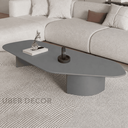 Volga Noir Modern Irregular Wooden Coffee Table for Living Rooms Hotels and Apartments