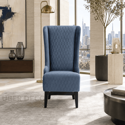 Nolan High Back Wing Chair – Modern Accent Seating for Living Room
