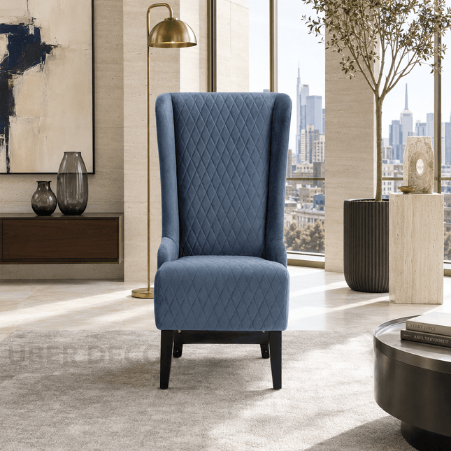 Nolan High Back Wing Chair – Modern Accent Seating for Living Room