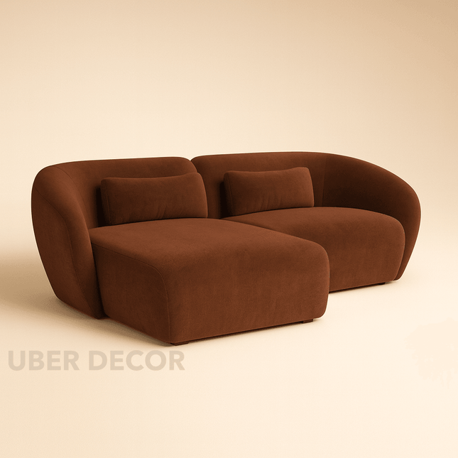 Cape Coral Curved Sectional Sofa Couch Japandi Wabi Sabi Style Modern Luxury Furniture for Living Room