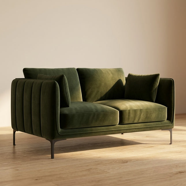 Amelise 60" Loveseat- Contemporary Upholstered 2 Seater Couch for Office, Living room or Small Spaces
