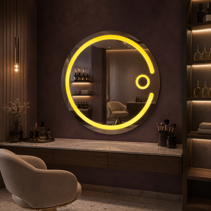 Glintora front-lit or backlit led mirror- 3-colour touch button led frameless bathroom vanity mirror