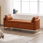 Cognac Brown Leatherette