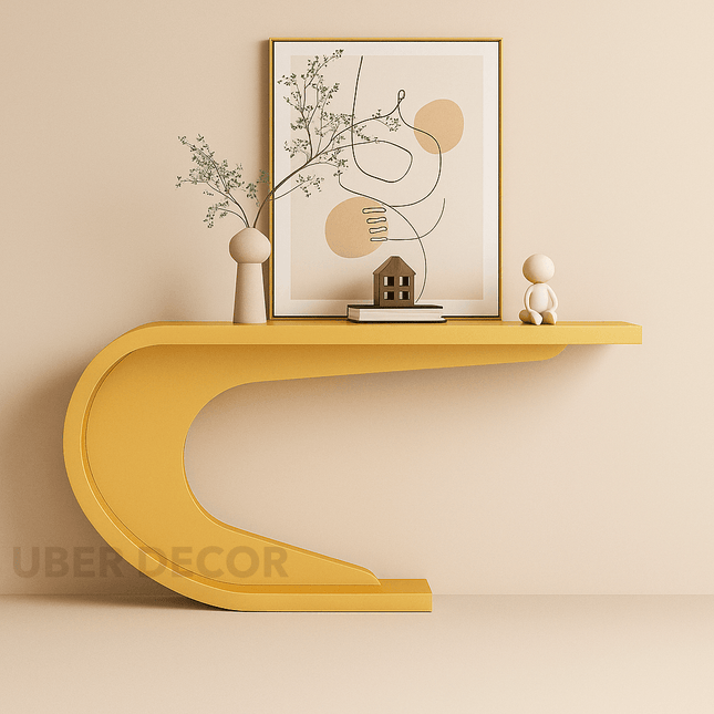 Eloura Flow Console Table – Sculptural Minimalist Console for Modern Entryways & Living Rooms - Uber Decor