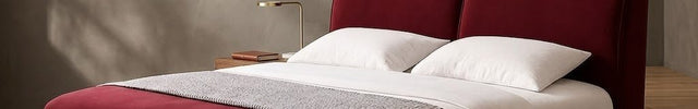 Snooze Line Wabi-Sabi Curved Bed – Japandi Minimalist Upholstered Bed for Modern Bedrooms