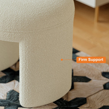 Trilo Form Vanity Stool Backless Makeup Accent Chair Modern Minimalist Sculptural Seating for Bedroom and Dressing Room Interiors Shop Now