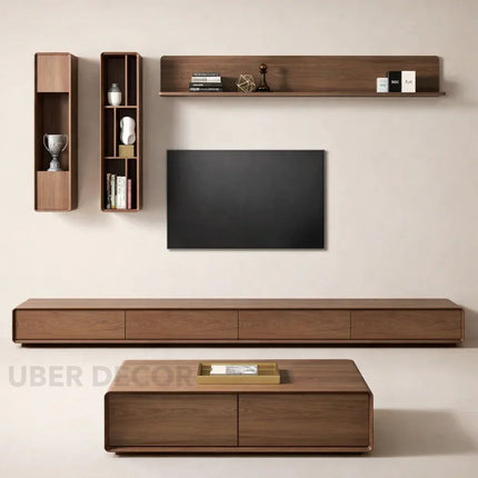 Trego Wall – Compact TV Cabinet, Modern Modular Console  Entertainment Unit