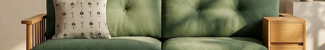 Denton Wooden Sofa with Storage Japandi Functional Couch for Living Room