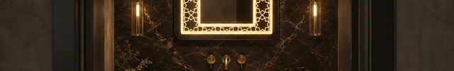 Zaria Jali Arch LED Mirror – Frameless Wall Hanging Mirror with Front or Back Lit for Vanity & Bathroom