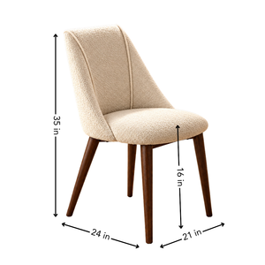 Renzo Off White Boucle Dining Chair Modern Upholstered Ready to Ship Chair for Dining Room - product image 5