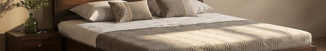 HavenWood Japandi Wabi-Sabi Platform Bed – Minimalist Customisable Wooden Bed for Master Bedroom