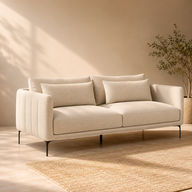 Amelise 84" Sofa- Contemporary Upholstered Extra Wide Couch for Office, Living room