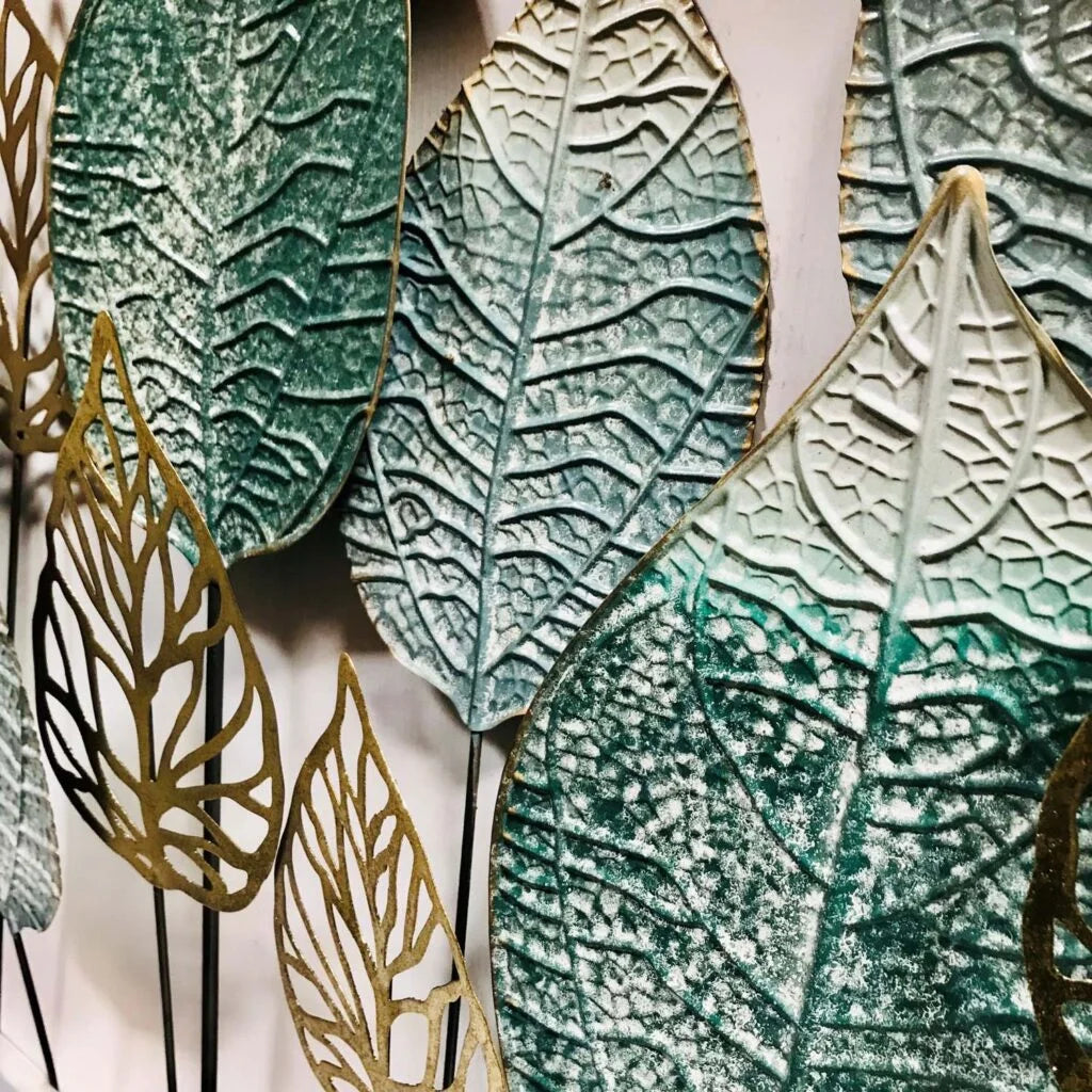 Decorative Leaves Metal frame Wall Hanging Metal Wall Art