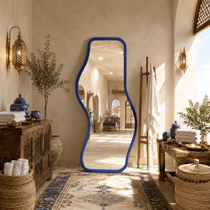 Zayna Organic Full Length Floor Mirror – Sculptural Leaner Mirror