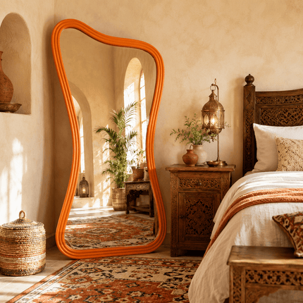 Riad Irregular Full Length Floor Mirror – Decorative Standing Mirror