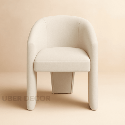 Arvo Modern Side Chair Custom Crafted Minimal Form with Rounded Silhouette Ideal for Dining Room Bedroom or Lounge Space - Uber Decor