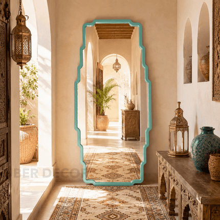 Bahira Moroccan Geometric Full Length Floor Mirror – Dressing Mirror