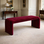 Wine Burgundy Suede Velvet