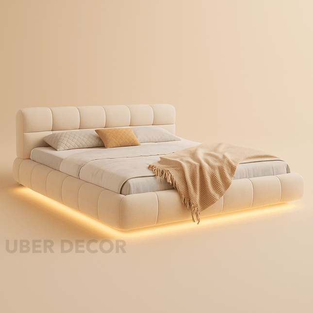 Glowrest LED Bed – Contemporary Floating Platform Design