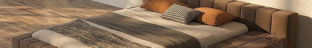 Deepdoze Grid Platform Bed – Modular Upholstery with Wide Padded Frame