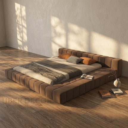 Deepdoze Grid Platform Bed – Modular Upholstery with Wide Padded Frame