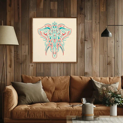 Elephant Line Art Mural Wall Art - Uber Decor