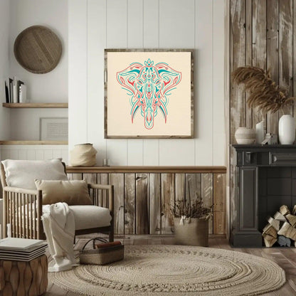 Elephant Line Art Mural Wall Art - Uber Decor