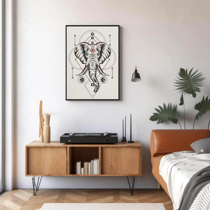 Elephant Print Animal Wall Art - Uber Decor