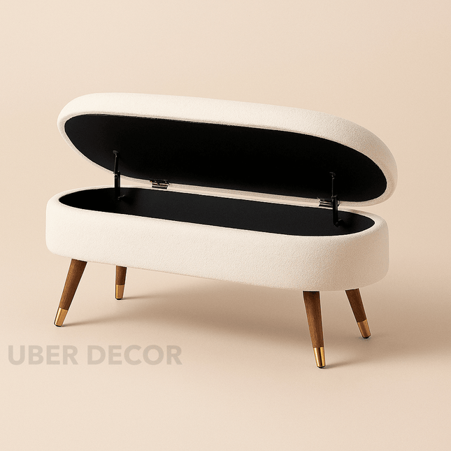 Elora Oval Storage Bench with Lift Top Lid