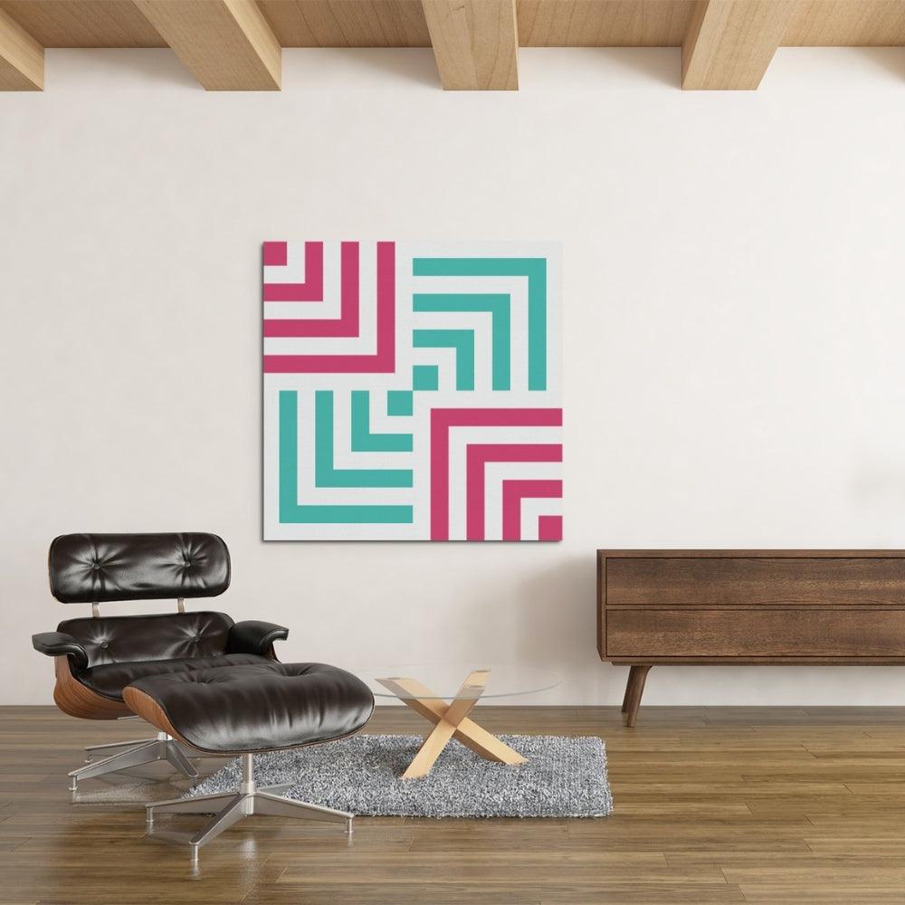 Essentia - Minimal Retro Geometric Contemporary Art Abstract Wall Art - Uber Decor