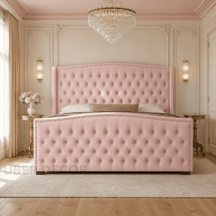 Serenabelle Wingback Bed – Heritage Tufted Luxury for Elegant Bedrooms