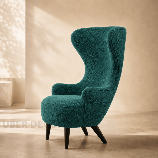 Luken High Back Wing Accent Chair – Contemporary Reading Corner