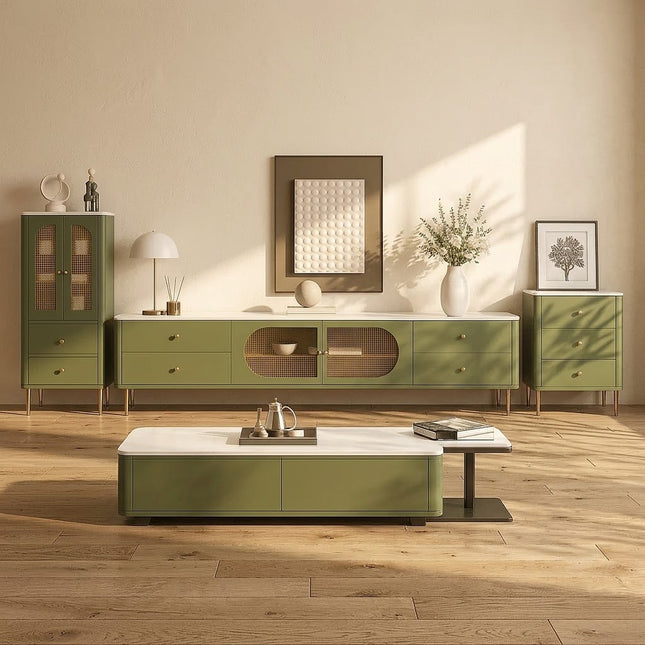 Avila Verde – Modern TV Cabinet, Nordic Inspired Media Console