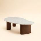 White/Dark Walnut Brown