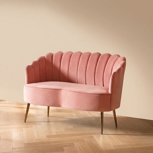 Sariel 50" Loveseat- Tufted Back Curved 2 Seater Sofa for Kids Room, Small Spaces, Hotel, Apartment