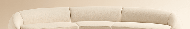 Rabat Curved Sectional Sofa Modern Japandi Luxury Sofa Customizable Made-to-Order Living Room Couch