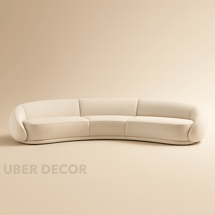 Rabat Curved Sectional Sofa Modern Japandi Luxury Sofa Customizable Made-to-Order Living Room Couch