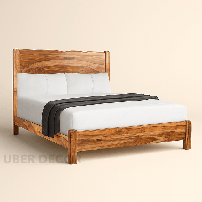ChestnutRise Handcrafted Panel Bed for Timeless Indian Homes