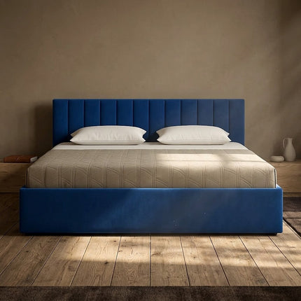 OakMist Contemporary Upholstered Platform Customisable Bed for Minimalist Interiors