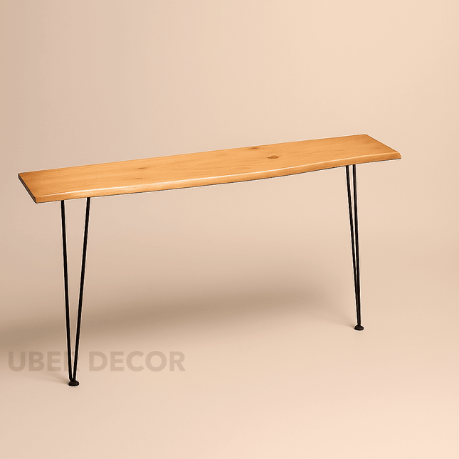 Tansu Linea Console Table – Nordic Minimalist Wood & Iron Console for Narrow Hallways & Porch Interiors