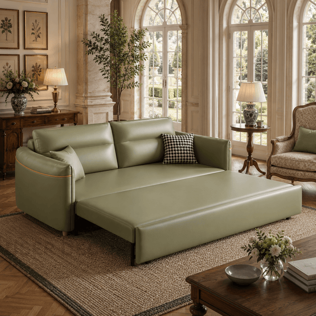 Sanya guest sofa cum bed – lifestyle view in guest room or living room India