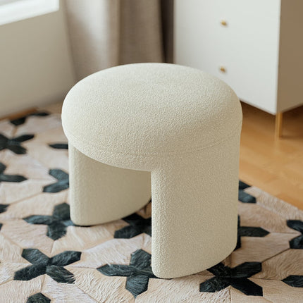 Trilo Form Vanity Stool Backless Makeup Accent Chair Modern Minimalist Sculptural Seating for Bedroom and Dressing Room Interiors Shop Now